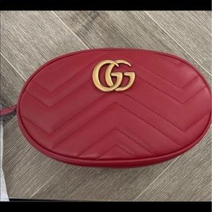 Sold Gucci marmont red belt bag